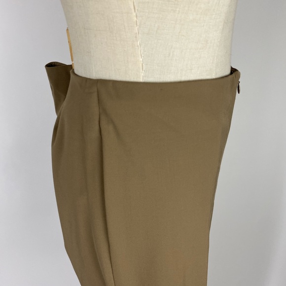 PEACE OF CLOTH Straight Leg Tan Full Length Pant Made in USA 6 - Picture 4 of 11